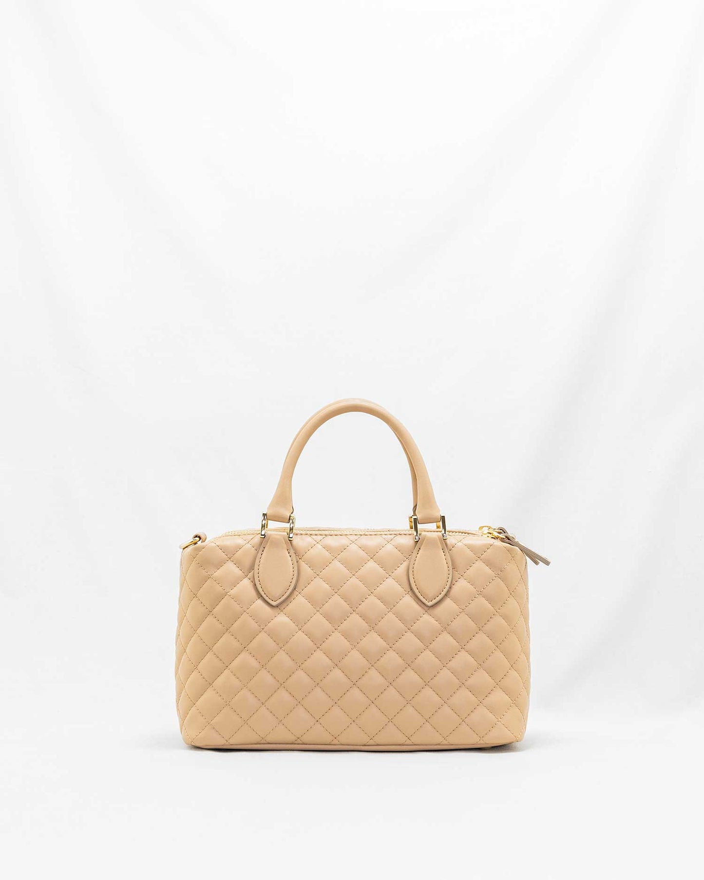 キルティングレザーハンドバッグ