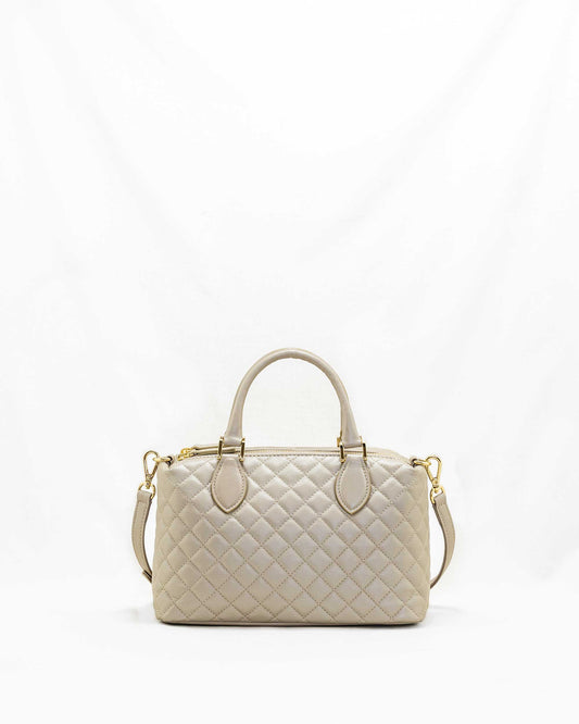 キルティングレザーハンドバッグ